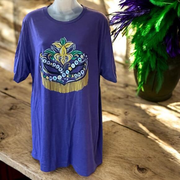 In Our Mardi Gras Era Women's Soft Purple T-shirt Swift Friendship Size XL - Picture 6 of 8